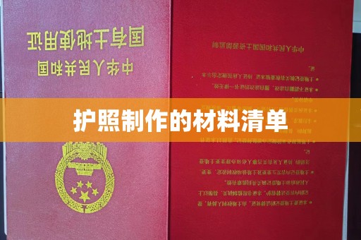 惠阳护照制作的材料清单