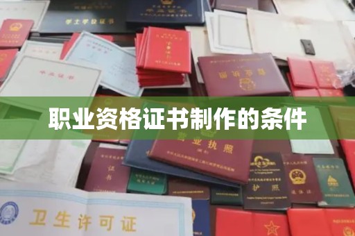 惠阳职业资格证书制作的条件