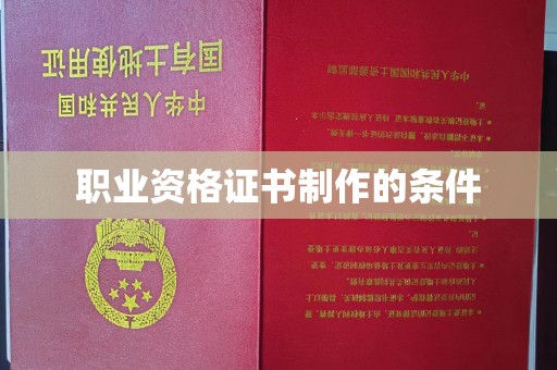 惠阳职业资格证书制作的条件